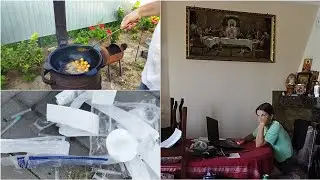 Сельские будни/Выпекаю просфоры/Папа готовит🔥Впервые это делаю💉