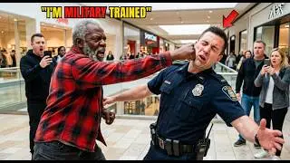 Cop Slaps Elderly Black Man at the Mall—Shocked When He Fights Back, Revealing His Delta Force Past