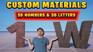 Custom Material für 3D Zahlen und 3D Buchstaben