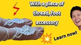آموزش پابند مکرومه شیک و خاص | Macrame Anklet Tutorial ✨