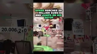 Speed reaches 20 million subscribers and jumps on setup #shorts #ishowspeed #speed #foryou #fyp