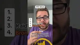 AFC West Record Prediction! #shorts  #nfl #afcwest #chiefs #chargers #raiders #broncos