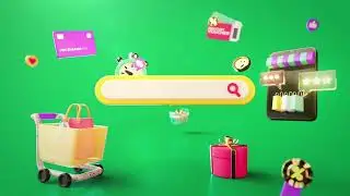 ecommerce animated marketing advertisemen 3D motion graphics green screen | 4K footages