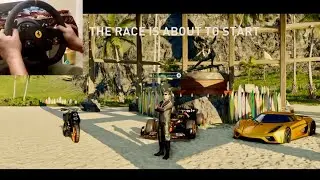 Grand race crew motorfest with thrustmaster gaming wheel