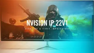 NVision IP22v1 Frameless Monitor 75 Hz Unboxing and First Impressions.