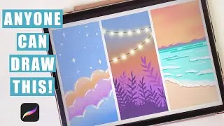 Digital Art for Beginners | 3 Easy Drawings with Procreate Step by Step Tutorial