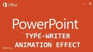 Power Point Text Type-Writer Animation Effect