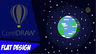 Corel Draw X7 Tutorial | Flat Design Membuat Planet