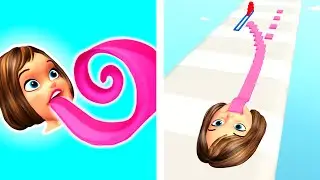 Tongue Stack - Big Stack Tongue Run - All Levels iOS Android GamePlay