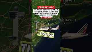 JFK TOWER GETS ANGRY AT AIR FRANCE PILOT FOR TAKING TOO LONG TO EXIT THE RUNWAY #shorts