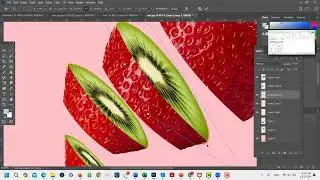 Hướng dẫn tạo quả dâu tây cắt lát bằng Photoshop