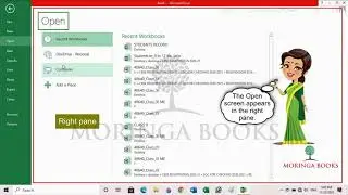 How to Open a Saved Workbook in MS Excel 2013 in Windows 10