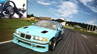 DRIFTING BMW E36 Touring | Assetto Corsa ( Steering Wheel ) Gameplay