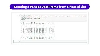 Creating a Pandas DataFrame from a Nested List | kandi use case