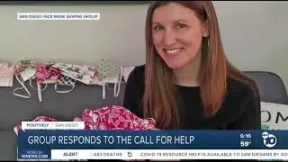 Michelle Harvey and San Diego Face Mask Sewing Group on San Diego Channel 10 News