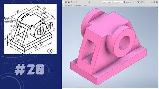 Tutorial Autodesk Inventor Pieza Mecánica Ejercicio 20 CAD