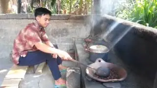 Бали кофейные плантации - обжарка кофе