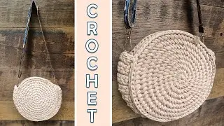 👜Rigid Crochet Round Bag 🎥 Ultra Chic & Super Strong!! Easy & Pro Tutorial