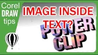 #shorts Using powerclip to put image inside text in CorelDraw