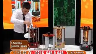 elektrikli şiş kebap seti -şaşlık -