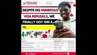 DESPITE HIS PREVIOUS VISA REFUSALS, WE FINALLY GOT HIM A TOURIST VISA APPROVAL