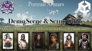 Portrait Avatars for Unity • Create 2D / 3D Avatar Portraits for First Person Games • Demo Scene