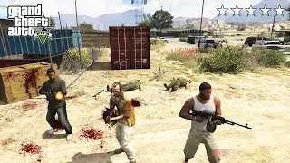 GTA 5 - Franklin, Lamar and Trevor's Five Star Escape (GTA V Funny Moments)