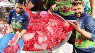 Original Watermelon Juice | Awesome Watermelon Cutting skills | Street Food of Karachi Pakistan