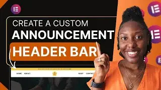 Create a custom Announcement bar for Your Website in Elementor
