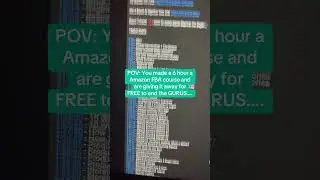 POV: You made a 6 hour Amazon FBA course and are giving it away FREE