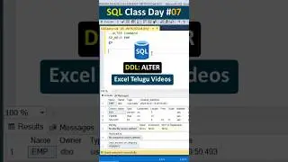 SQL Alter Command in Telugu | SQL Class Day #07 In Telugu #sql