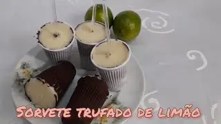 Sorvete trufado com mousse de limão no copinho
