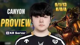 Canyon Stream Jarvan IV POV | Korean Challenger Jungle Proview