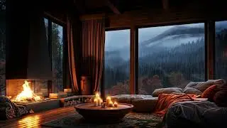 Cozy Fireplace & Rain Sounds | Şömine Ateşi ve Yağmur Sesi 