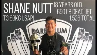 SHANE NUTT | 18 YEARS OLD | 1,526 LB TOTAL