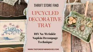 Upcycle A Thrifted Decorative Tray In Minutes With Napkin Decoupage