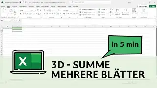 3D Formel - Summe über mehrere Tabellenblätter einfach und schnell machen
