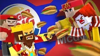 MCDONALD'S ARE AT WAR WITH BURGER KING! - Minecraft Wars