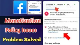 Facebook partner monetization policy issues || monetization policy issues remove kaise kare |