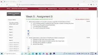 Blockchain and its Applications NPTEL SWAYAM Course Week 5 Assignment Answers