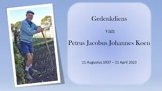 Gedenkdiens van Pieter Koen  26 April 2023