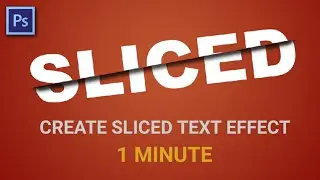 SLICED Text Effects in photoshop || 1 Minute Tutorial || Photoshop Tutorial