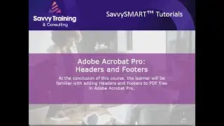 Adobe Acrobat Pro: Header and Footer