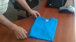 How to quickly flip a T-shirt