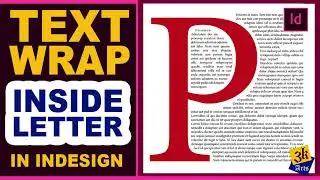 InDesign Text Wrap Inside Big Letter  Creative Typography Layout Design