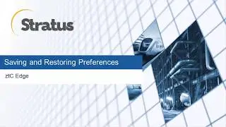 Saving and Restoring Preferences