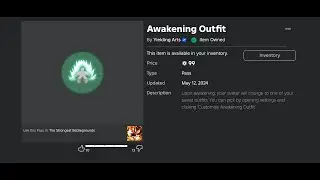 The Strongest Battlegrounds Awakening Outfit Gamepass Showcase