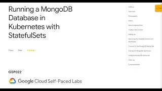 Running a MongoDB Database in Kubernetes with StatefulSets Qwiklabs