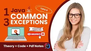 common exceptions in java  | IOException, FileNotFoundException, IndexOutOfBound, NullException etc