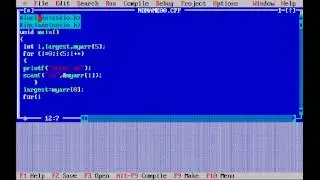 program for finding largest of array in c